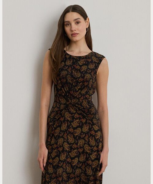 LAUREN RALPH LAUREN / ローレン ラルフ ローレン ミニ丈・ひざ丈ワンピース | ペイズリー ツイストフロント ジャージー ドレス | 詳細2
