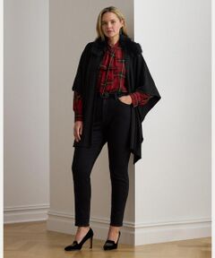 LAUREN RALPH LAUREN / ローレン ラルフ ローレン その他アウター | フェイクファートリム ニット Ruana