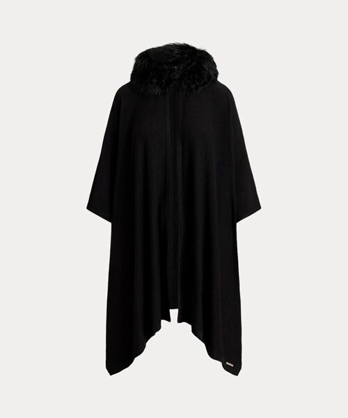 LAUREN RALPH LAUREN / ローレン ラルフ ローレン その他アウター | フェイクファートリム ニット Ruana | 詳細1
