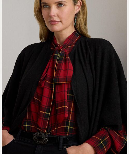 LAUREN RALPH LAUREN / ローレン ラルフ ローレン その他アウター | フェイクファートリム ニット Ruana | 詳細5