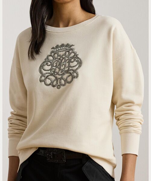 LAUREN RALPH LAUREN / ローレン ラルフ ローレン スウェット | ビーデッドクレスト フリース プルオーバー | 詳細4