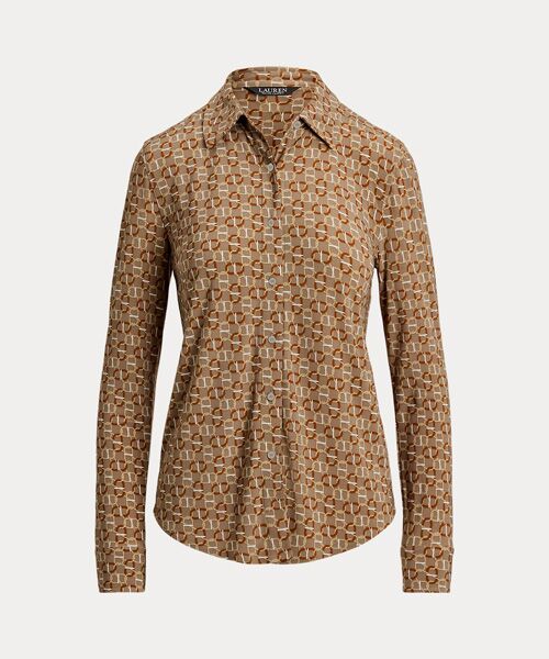 LAUREN RALPH LAUREN / ローレン ラルフ ローレン シャツ・ブラウス | スリム フィット ジオプリント ジャージー シャツ | 詳細1