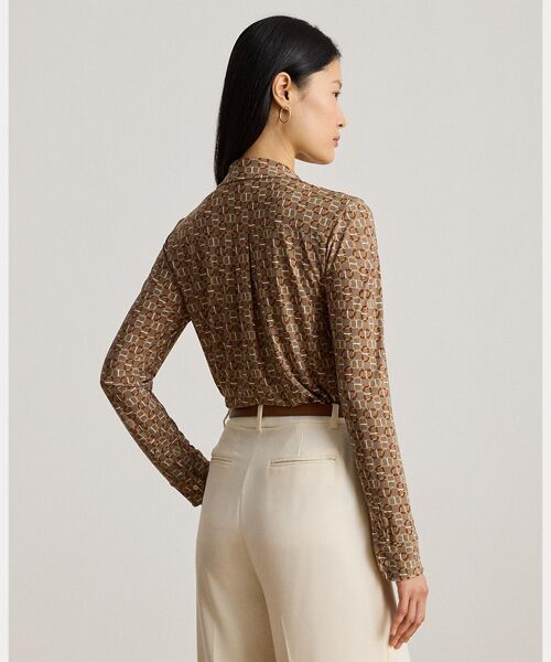 LAUREN RALPH LAUREN / ローレン ラルフ ローレン シャツ・ブラウス | スリム フィット ジオプリント ジャージー シャツ | 詳細3