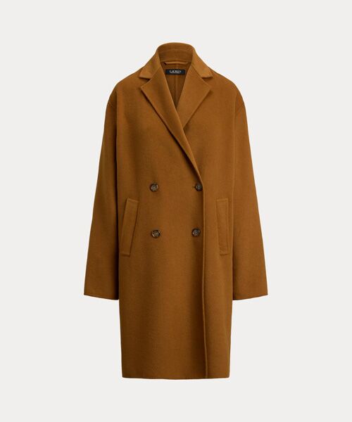 LAUREN RALPH LAUREN / ローレン ラルフ ローレン ステンカラーコート | ダブルブレステッド ウールブレンド コクーン コート | 詳細1