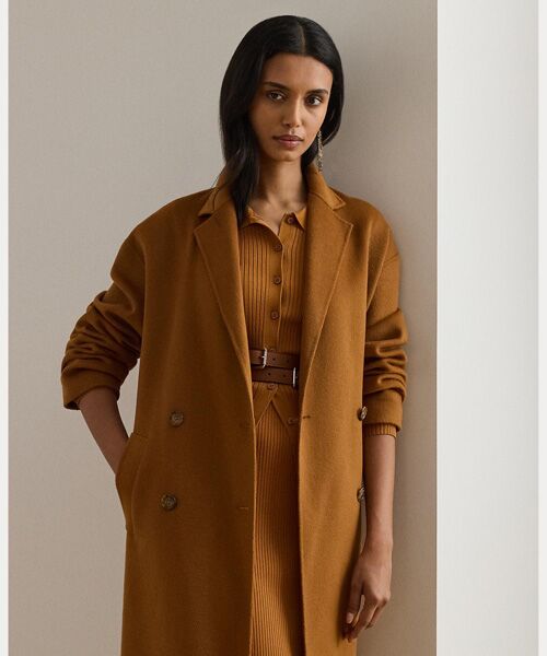 LAUREN RALPH LAUREN / ローレン ラルフ ローレン ステンカラーコート | ダブルブレステッド ウールブレンド コクーン コート | 詳細2