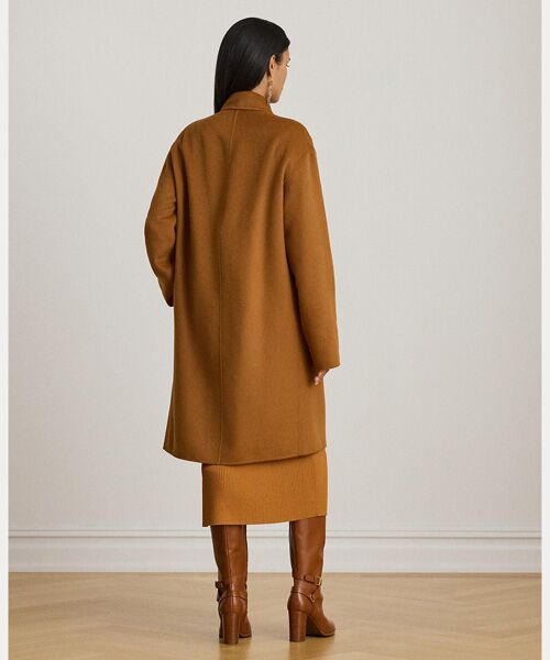 LAUREN RALPH LAUREN / ローレン ラルフ ローレン ステンカラーコート | ダブルブレステッド ウールブレンド コクーン コート | 詳細3