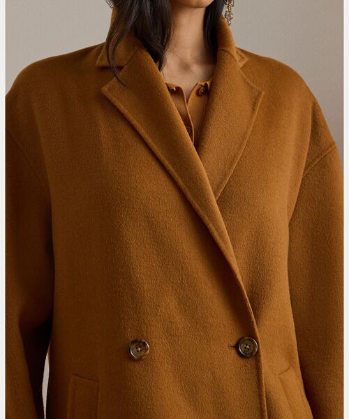 LAUREN RALPH LAUREN / ローレン ラルフ ローレン ステンカラーコート | ダブルブレステッド ウールブレンド コクーン コート | 詳細4