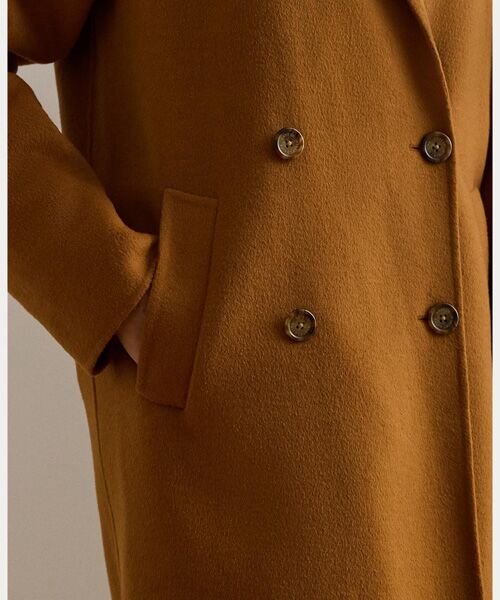 LAUREN RALPH LAUREN / ローレン ラルフ ローレン ステンカラーコート | ダブルブレステッド ウールブレンド コクーン コート | 詳細5
