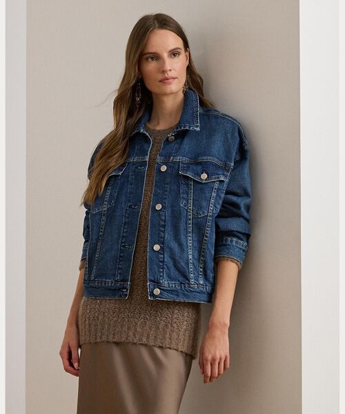LAUREN RALPH LAUREN/ローレン ラルフ ローレン デニム トラッカー ジャケット 410ネイビー XS LAUREN RALPH LAUREN/ローレン ラルフ ローレン デニム トラッカー ジャケット 410ネイビー XS