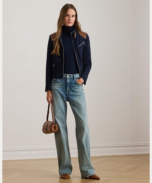 LAUREN RALPH LAUREN / ローレン ラルフ ローレン その他アウター | フェイクレザートリム ポンチ モト ジャケット | 詳細2