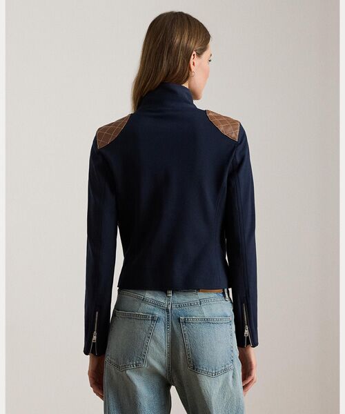 LAUREN RALPH LAUREN / ローレン ラルフ ローレン その他アウター | フェイクレザートリム ポンチ モト ジャケット | 詳細3