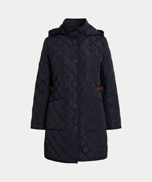 LAUREN RALPH LAUREN/ローレン ラルフ ローレン フーデッド ダイヤモンドキルテッド コート 410ネイビー XS