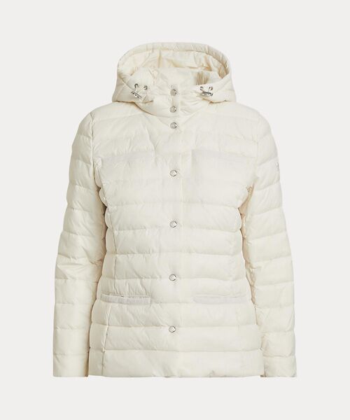 LAUREN RALPH LAUREN/ローレン ラルフ ローレン フーデッド チャンネルキルテッド ダウン コート 101ナチュラル XS