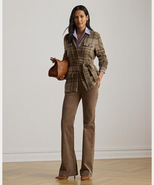 LAUREN RALPH LAUREN / ローレン ラルフ ローレン その他アウター | チェック ベルテッド ダブルニット ブレザー | 詳細2