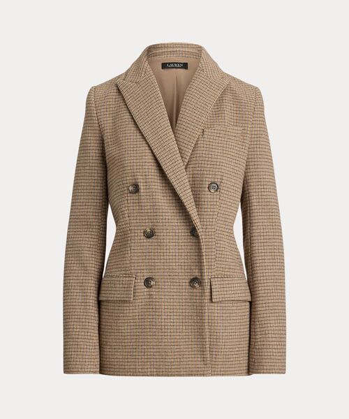 LAUREN RALPH LAUREN / ローレン ラルフ ローレン テーラードジャケット | ダブルブレステッド ウールブレンド ツイル ブレザー | 詳細1