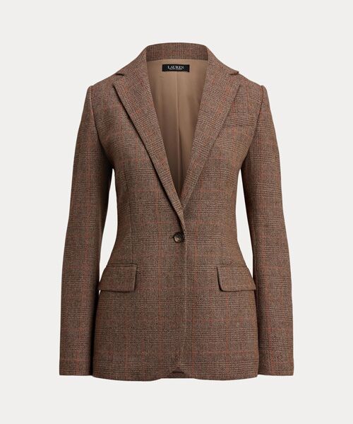 LAUREN RALPH LAUREN / ローレン ラルフ ローレン テーラードジャケット | グレン チェック コットンブレンド ブレザー | 詳細1