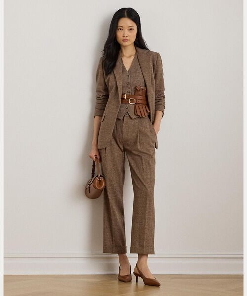 LAUREN RALPH LAUREN / ローレン ラルフ ローレン テーラードジャケット | グレン チェック コットンブレンド ブレザー | 詳細2