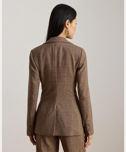 LAUREN RALPH LAUREN / ローレン ラルフ ローレン テーラードジャケット | グレン チェック コットンブレンド ブレザー | 詳細3