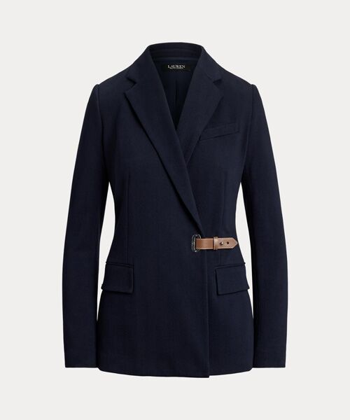 LAUREN RALPH LAUREN / ローレン ラルフ ローレン テーラードジャケット | バックルトリム ヘリンボーン ジャカード ブレザー | 詳細1