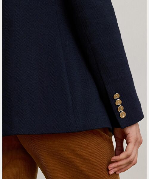 LAUREN RALPH LAUREN / ローレン ラルフ ローレン テーラードジャケット | バックルトリム ヘリンボーン ジャカード ブレザー | 詳細5