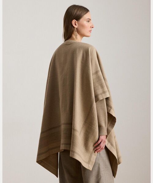 LAUREN RALPH LAUREN / ローレン ラルフ ローレン その他アウター | バックルトリム ベルティングモチーフ ジャカード Ruana | 詳細3