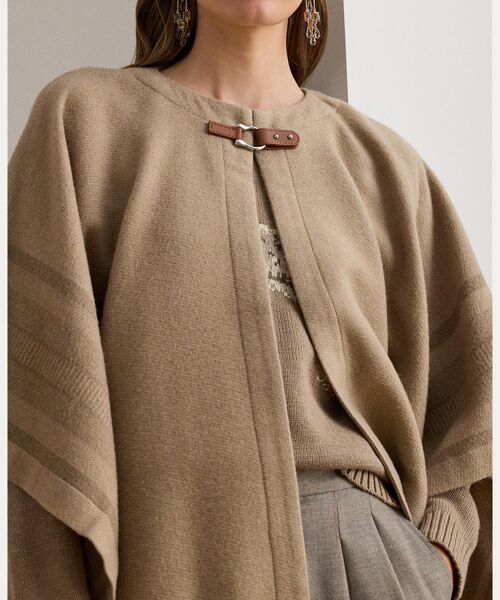 LAUREN RALPH LAUREN / ローレン ラルフ ローレン その他アウター | バックルトリム ベルティングモチーフ ジャカード Ruana | 詳細5