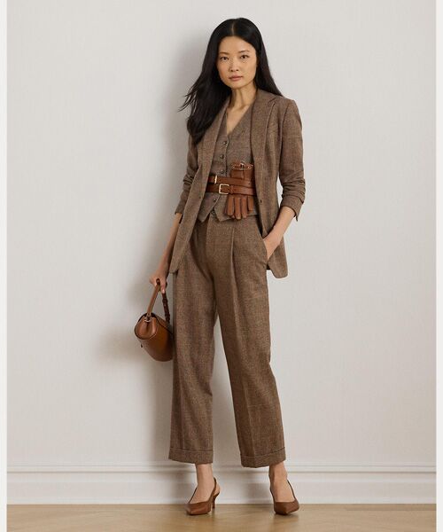 LAUREN RALPH LAUREN / ローレン ラルフ ローレン ベスト | グレン チェック ウールブレンド ベスト | 詳細2