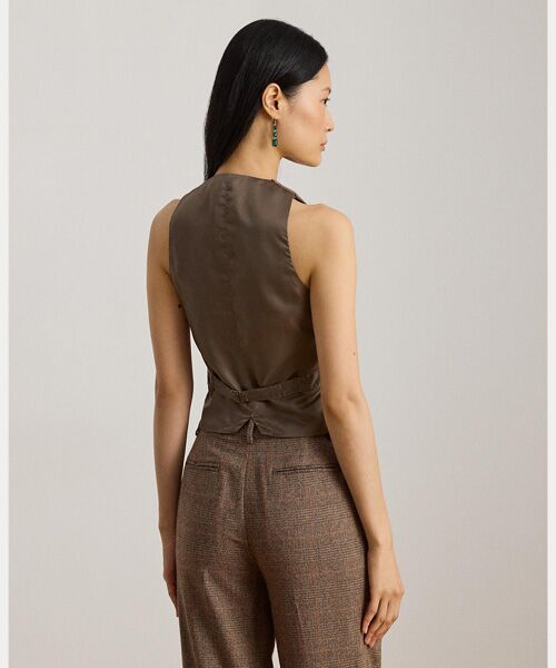 LAUREN RALPH LAUREN / ローレン ラルフ ローレン ベスト | グレン チェック ウールブレンド ベスト | 詳細3