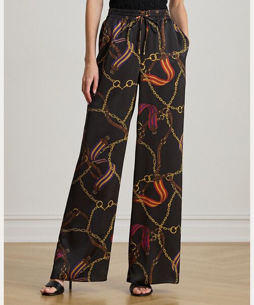 LAUREN RALPH LAUREN / ローレン ラルフ ローレン その他パンツ | ベルティングプリント シャルムーズ ワイドレッグ パンツ | 詳細2