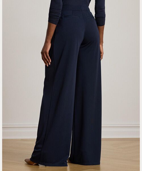 LAUREN RALPH LAUREN / ローレン ラルフ ローレン その他パンツ | プリーテッド ストレッチ ジャージー ワイドレッグ パンツ | 詳細3