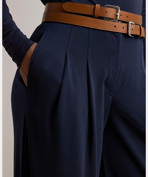 LAUREN RALPH LAUREN / ローレン ラルフ ローレン その他パンツ | プリーテッド ストレッチ ジャージー ワイドレッグ パンツ | 詳細4