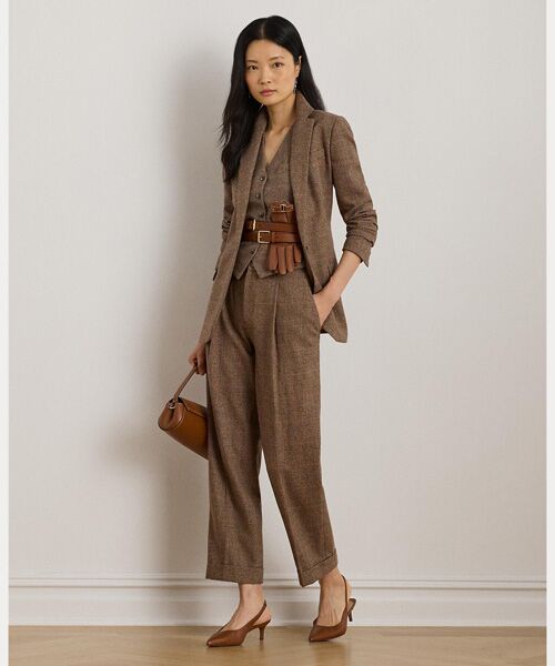 LAUREN RALPH LAUREN/ローレン ラルフ ローレン グレン チェック プリーテッド クロップド パンツ 999マルチカラー 0 LAUREN RALPH LAUREN/ローレン ラルフ ローレン グレン チェック プリーテッド クロップド パンツ 999マルチカラー 0