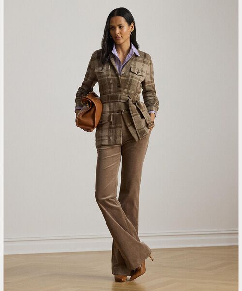 LAUREN RALPH LAUREN/ローレン ラルフ ローレン ハイライズ コーデュロイ フレア パンツ 230ブラウン 00 LAUREN RALPH LAUREN/ローレン ラルフ ローレン ハイライズ コーデュロイ フレア パンツ 230ブラウン 00