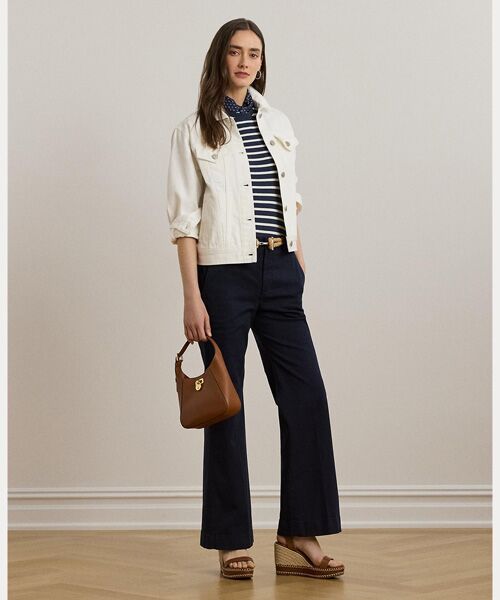 LAUREN RALPH LAUREN/ローレン ラルフ ローレン ストレッチ コットン チノ フレア パンツ 410ネイビー 0 LAUREN RALPH LAUREN/ローレン ラルフ ローレン ストレッチ コットン チノ フレア パンツ 410ネイビー 0