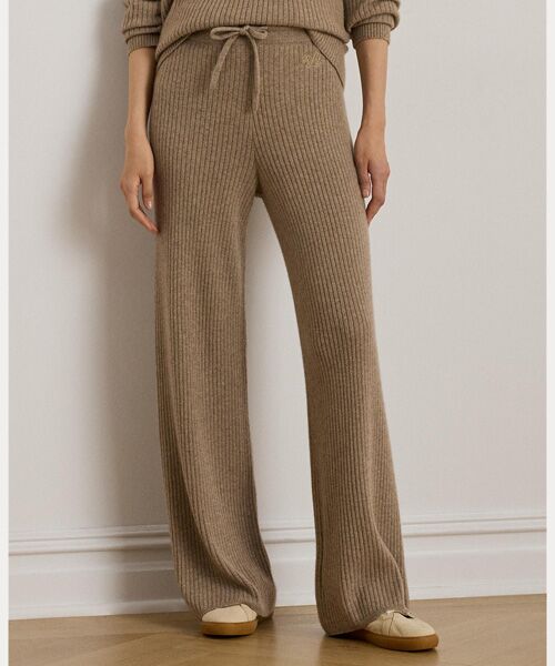 LAUREN RALPH LAUREN / ローレン ラルフ ローレン その他パンツ | リブニット カシミヤ ワイドレッグ パンツ | 詳細2