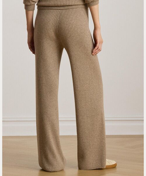 LAUREN RALPH LAUREN / ローレン ラルフ ローレン その他パンツ | リブニット カシミヤ ワイドレッグ パンツ | 詳細3