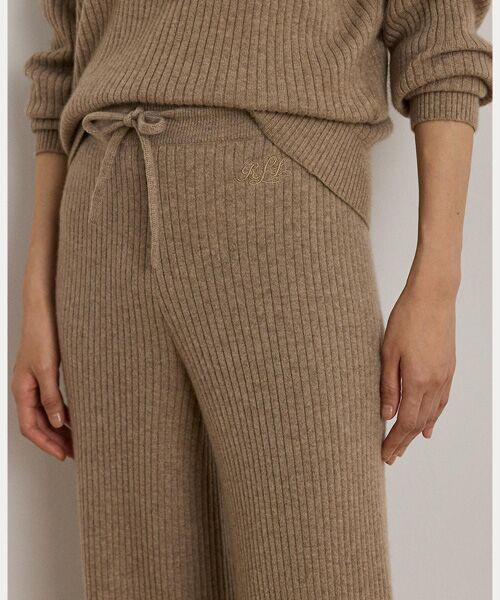 LAUREN RALPH LAUREN / ローレン ラルフ ローレン その他パンツ | リブニット カシミヤ ワイドレッグ パンツ | 詳細4
