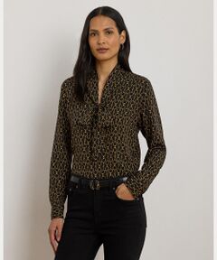 LAUREN RALPH LAUREN / ローレン ラルフ ローレン シャツ・ブラウス | チェーンプリント クレープ タイネック ブラウス