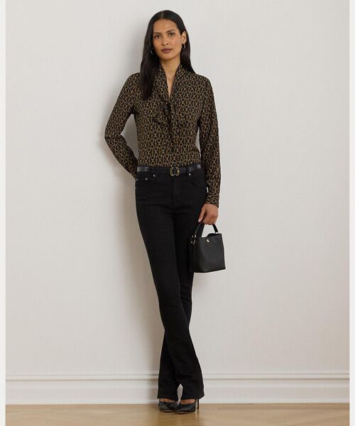 LAUREN RALPH LAUREN / ローレン ラルフ ローレン シャツ・ブラウス | チェーンプリント クレープ タイネック ブラウス | 詳細2