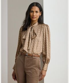 ラルフローレン　カシュクールリネンブラウス リネン シャツ （シャツ・ブラウス）｜LAUREN RALPH LAUREN