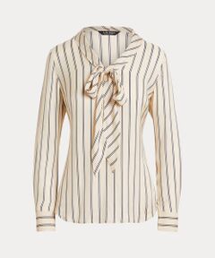 LAUREN RALPH LAUREN / ローレン ラルフ ローレン シャツ・ブラウス | ストライプド ジャカード タイネック ブラウス