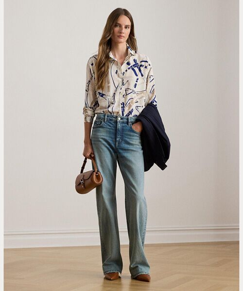 LAUREN RALPH LAUREN / ローレン ラルフ ローレン シャツ・ブラウス | リラックス フィット ベルティングプリント クレープ シャツ | 詳細2