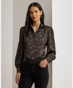 LAUREN RALPH LAUREN / ローレン ラルフ ローレン シャツ・ブラウス | ペイズリー シャルムーズ ブルゾンスリーブ シャツ