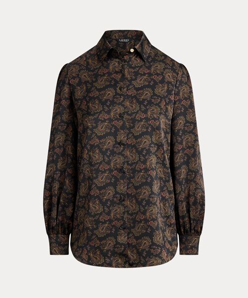 LAUREN RALPH LAUREN / ローレン ラルフ ローレン シャツ・ブラウス | ペイズリー シャルムーズ ブルゾンスリーブ シャツ | 詳細1