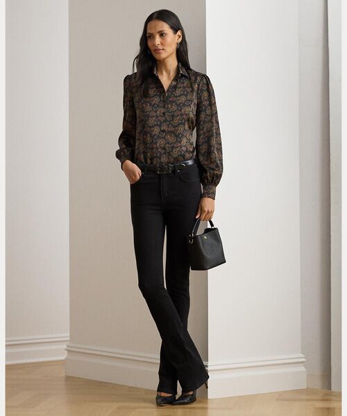 LAUREN RALPH LAUREN / ローレン ラルフ ローレン シャツ・ブラウス | ペイズリー シャルムーズ ブルゾンスリーブ シャツ | 詳細2