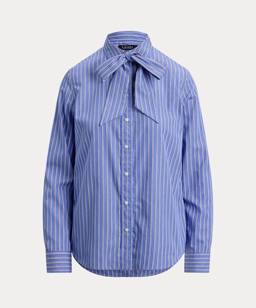 LAUREN RALPH LAUREN / ローレン ラルフ ローレン シャツ・ブラウス | クラシック フィット ストライプド タイネック シャツ | 詳細1