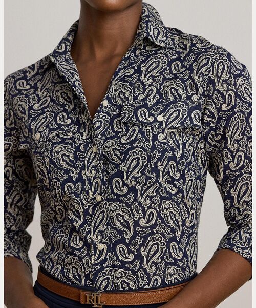 LAUREN RALPH LAUREN / ローレン ラルフ ローレン シャツ・ブラウス | クラシック フィット ペイズリー コットン ボイル シャツ | 詳細4