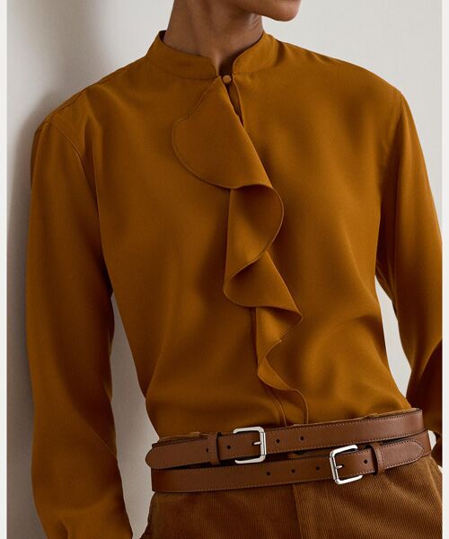 LAUREN RALPH LAUREN / ローレン ラルフ ローレン シャツ・ブラウス | フリルトリムド ジョーゼット チュニック | 詳細4