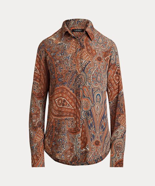 LAUREN RALPH LAUREN / ローレン ラルフ ローレン シャツ・ブラウス | クラシック フィット ペイズリー クレープ シャツ | 詳細1