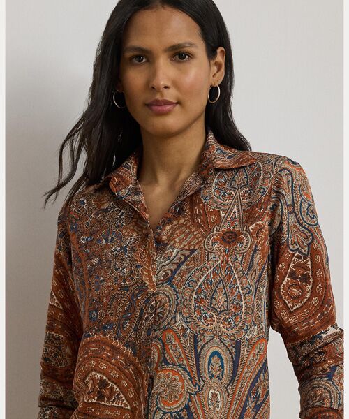 LAUREN RALPH LAUREN / ローレン ラルフ ローレン シャツ・ブラウス | クラシック フィット ペイズリー クレープ シャツ | 詳細4